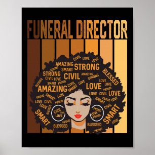 Poster Diretor de Funeral Mulheres Afro-Americanas Hist