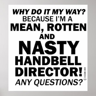 Póster Diretor desagradável do Handbell
