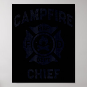 Poster Diretor engraçado do acampamento de verão da fogue