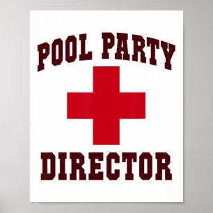 Poster Diretor Sarcástico de Festa na Piscina Viagem à Pr