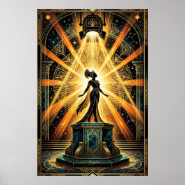 Poster Diretora de Cinema Mulher Art Déco Arte de Cinema