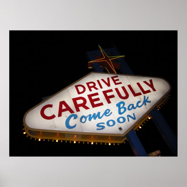 Póster Dirija com cuidado (Frente)