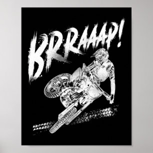 Poster Dirt Bike Motocross Brraaap! Vintage