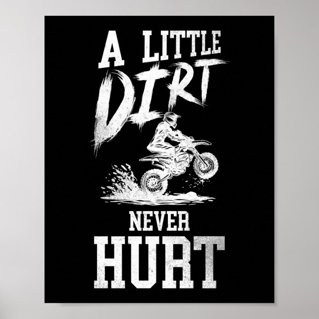 Poster Dirt Bike Motocross Um Pequeno Sirt Nunca Machuca (Frente)