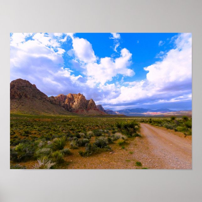 Poster Dirt Road to Red Rocks (Frente)