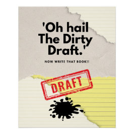 Póster Dirty Draft Chronicles: Humor do notebook para os
