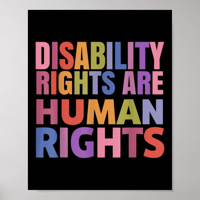 Poster Disability Rights Are Human Rights Equality Trans  (Frente)