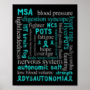 Poster Disautonomia Sensibilização Doença com disautonomi