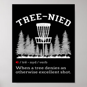 Poster Disc Golf - Árvore Idiota Engraçada Árvore-nizada