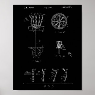Poster Disc Golf Basket Target Patent Design - Frolf 