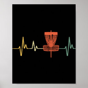 Poster Disc Golf Coração Amor Frisbee Frolf Esportes Mulh
