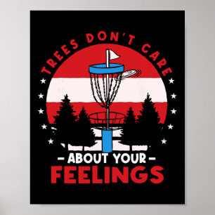 Poster Disc Golf Frisbee Golf Árvores Não Se Importam Com