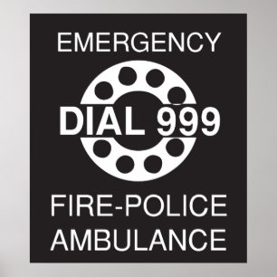 Poster Discagem de emergência 999