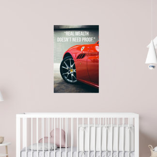 Poster Disciplina é Citação de Supercarro de Riqueza Invi