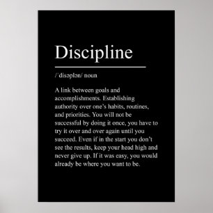 Poster disciplina, motivação, citação, academia, inspiraç