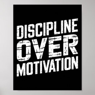 Poster Disciplina Sobre O Peso Da Obra Do Gym De Motivaçã