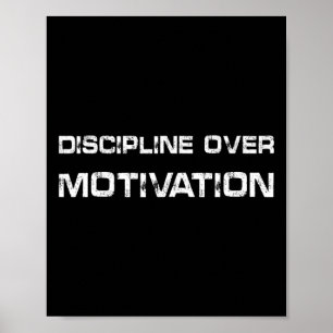 Poster Disciplina Sobre O Peso Da Obra Do Gym De Motivaçã