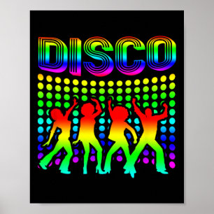 Poster Disco 70s Disco Themed Vintage Retro Dancing 1