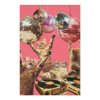 Póster Disco Cat