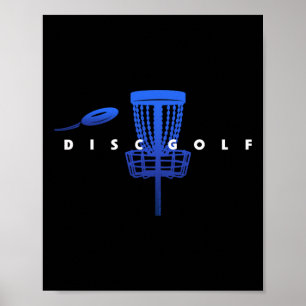 Poster Disco de Golfe Estilizado com Cesto e Disco - Dis