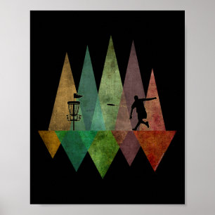 Poster Disco de Golfe Geométrico Estilizado Legal