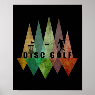 Poster Disco de Golfe Geométrico Estilizado Legal e Disco