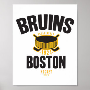 Poster Disco de hóquei Boston Bruins Branco Licenciado Of