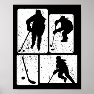 Poster Disco de hóquei no gelo engraçado Stick Jogo de in