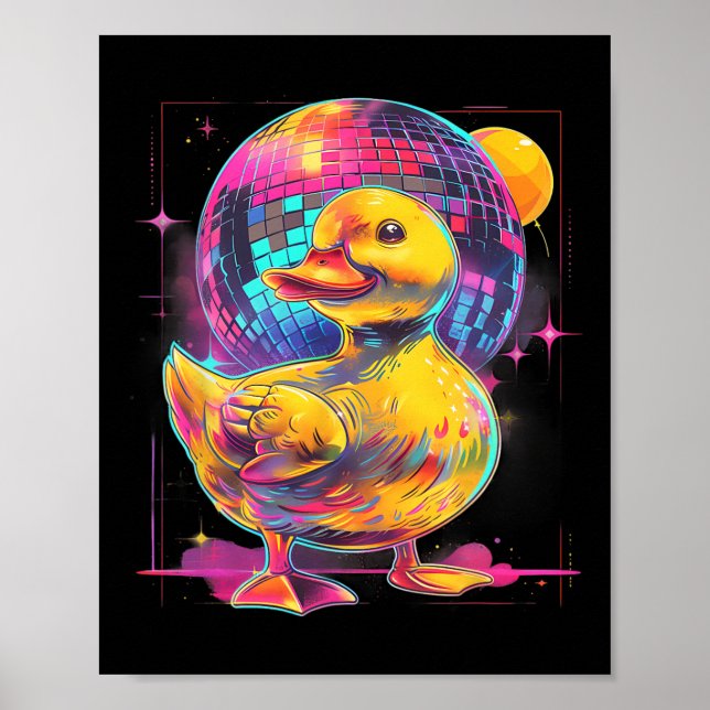 Poster Disco Disco Musical Dançando Borracha Disco Ducker (Frente)