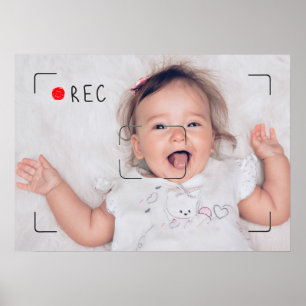 Poster Disco Engraçado Ponto Vermelho Foto Personalizada