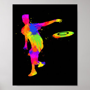 Poster Disco Golf Frisbee Men Meninos