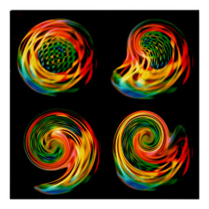 Póster Disco holográfico #1 uma manipulação abstrata d