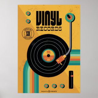Poster Disco Rynl de Música Retroativa dos anos 80