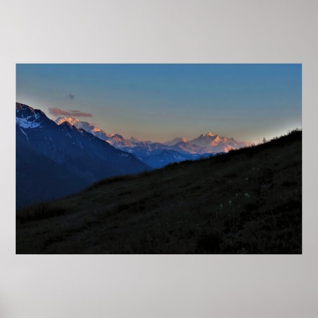 Poster Disco sobre os Alpes suíços (Frente)