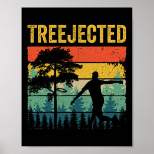 Poster Discos de Golfe Divertidos Treejected Batem em Árv