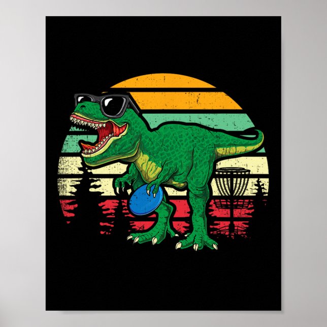 Poster Discos Voadores Dino Fofo T Rex Dinossauro Criança (Frente)