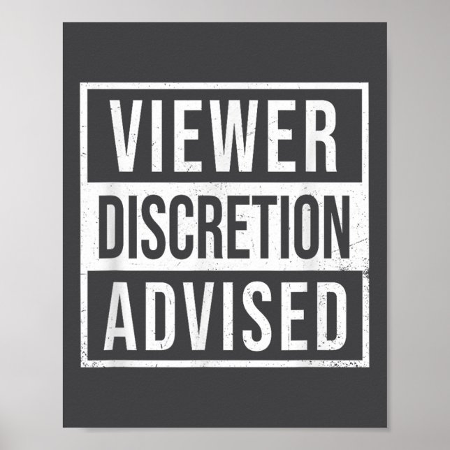 Poster Discricionariedade do telespectador avisada (Frente)