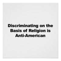Discriminação religiosa é anti-americana