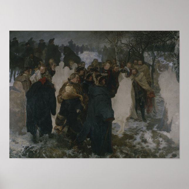 Póster Discurso antes da Batalha de Leuthen, 1858 (Frente)