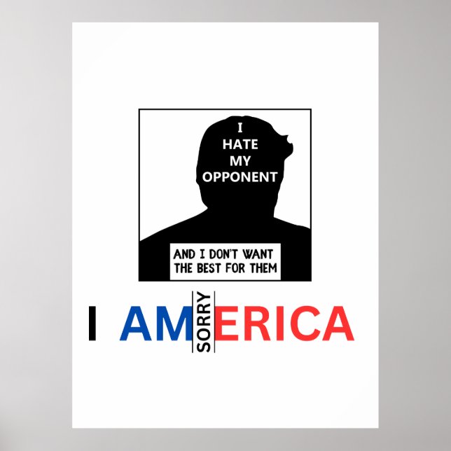 Poster Discurso fúnebre de Donald Trump 'Eu odeio meu opo (Frente)