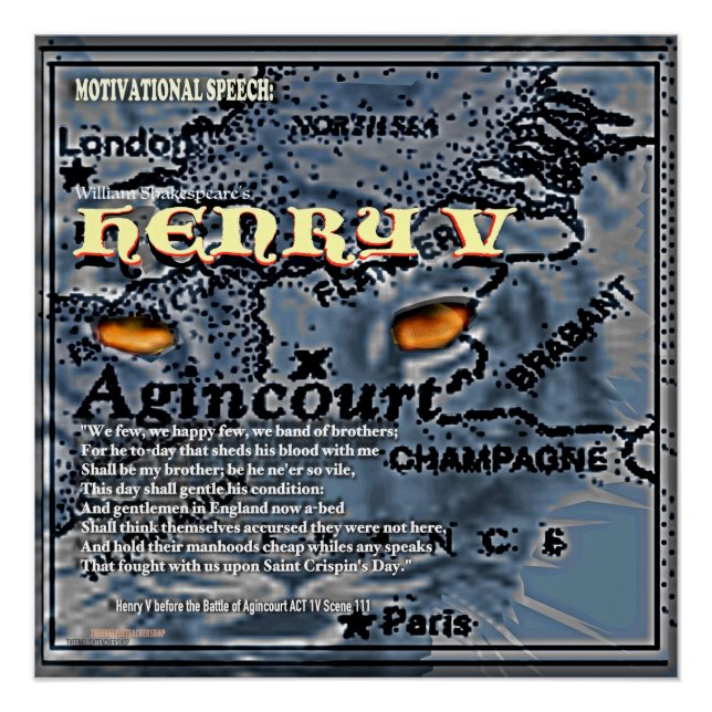 Póster Discurso Motivacional Henry V (Frente)