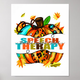 Poster Discurso Terapêutica Graças Grata Abençoada Autumn