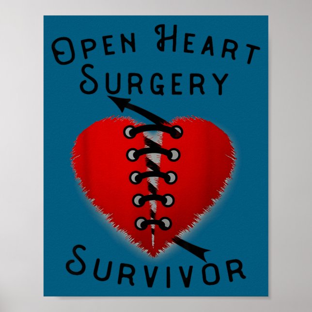 Poster Disease Awareness Open Heart Surgery Survivor Ed H (Frente)
