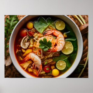 Poster Dish Tailandês De Alta Resolução Tom Yum Goong