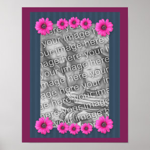 Poster Disias Cor-de-Rosa Rasgos Frame Crie Sua Própria F