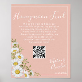 Poster Disias Honeymoon Fund Sinal de Código QR