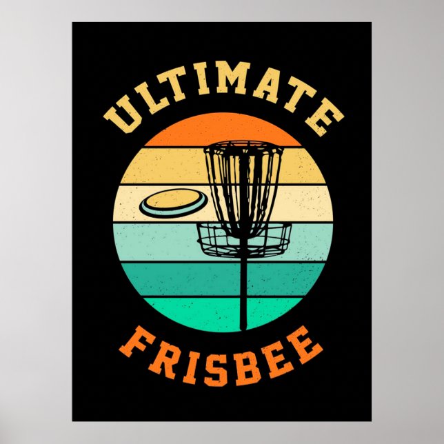 Poster Disk Golf Ultimate Frisbee (Frente)