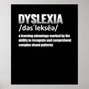 Poster Dislexia Definição Deficiência Terapêutica de Sens