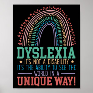 Poster Dislexia Não É Uma Deficiência Dislexia Sensibiliz