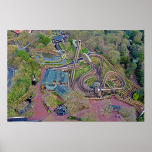 Poster Disparo de Drone do Wicker Man Alton Towers Reso